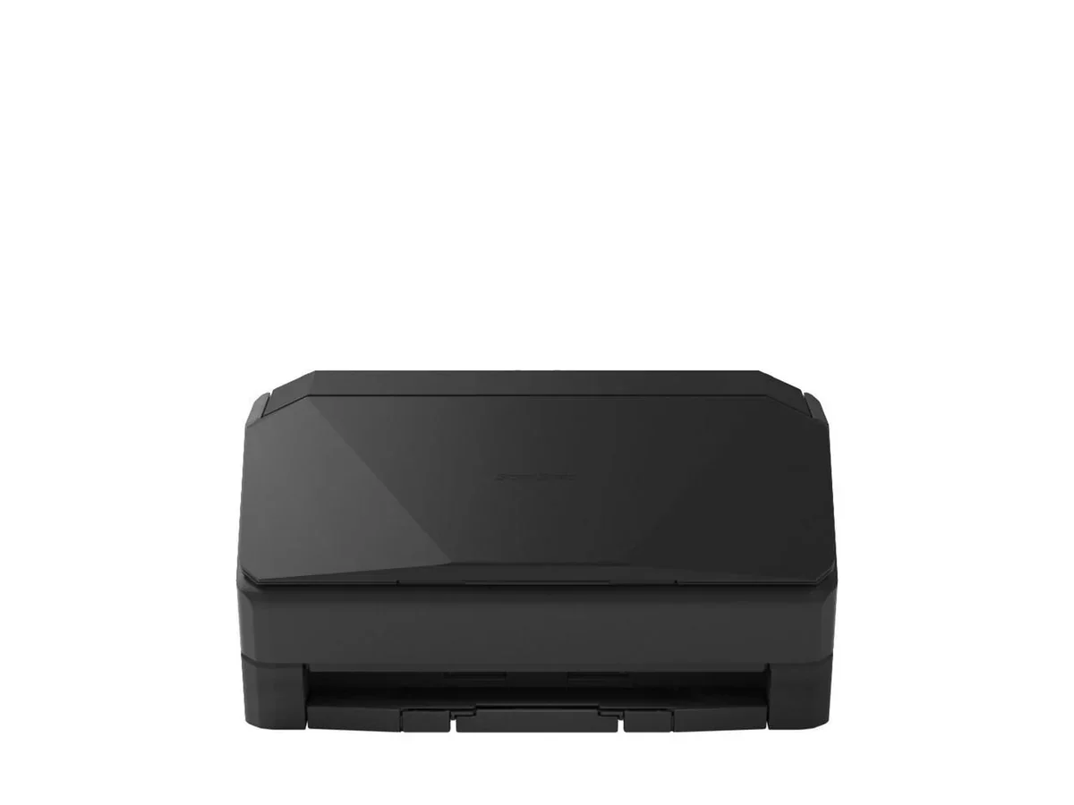 Ricoh ScanSnap iX2500 compact closed form, front view on white background