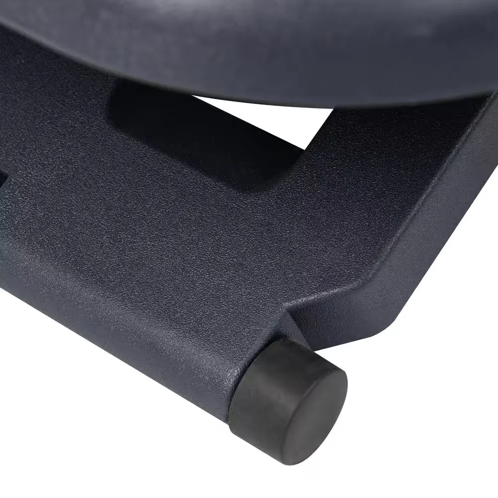 Mind Reader Ergonomic Footrest close-up of the non-slip base support leg and durable plastic construction