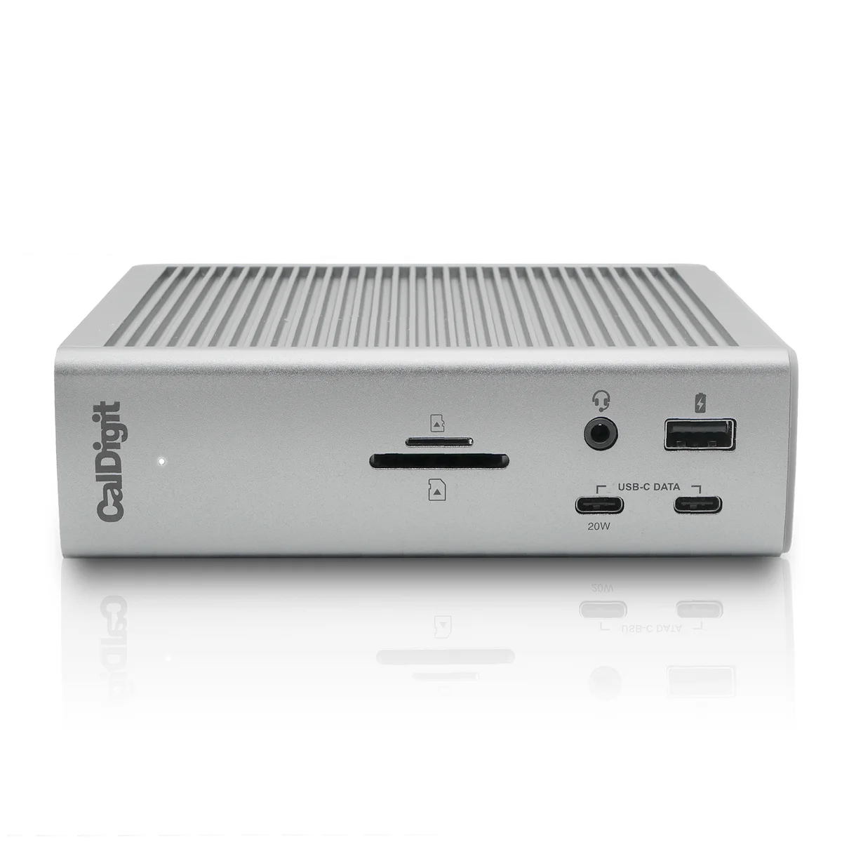 CalDigit TS4 Thunderbolt 4 dock front view on white background
