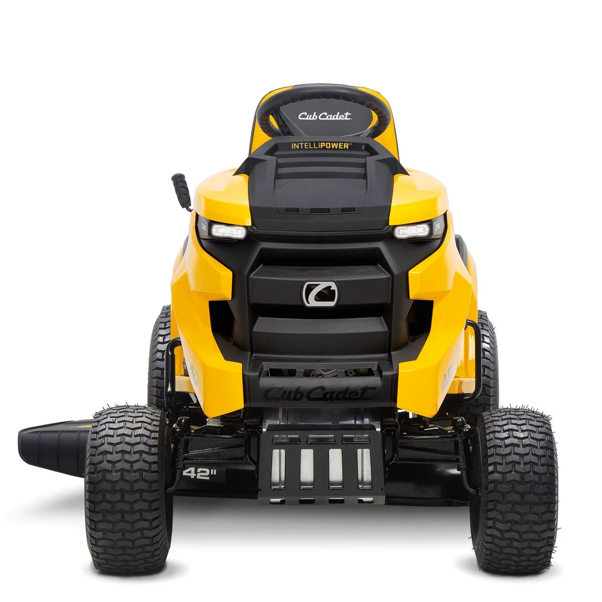 Cub Cadet XT1 Enduro LT42 front view on white background