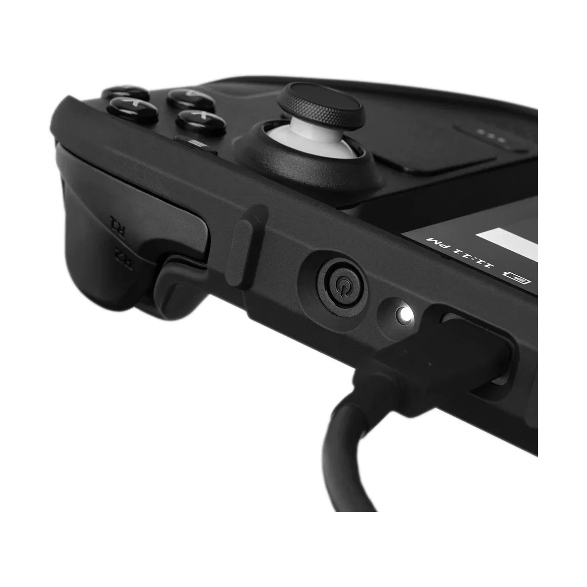 dbrand Project Killswitch close-up of the protective grips, power button, and USB-C port