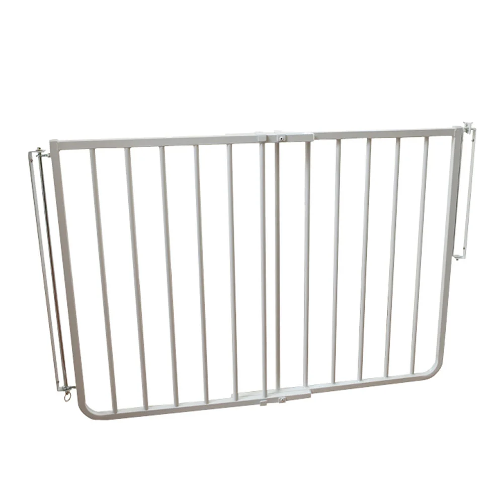 Cardinal Gates SS-30 white gate full front view on white background showing aluminum construction