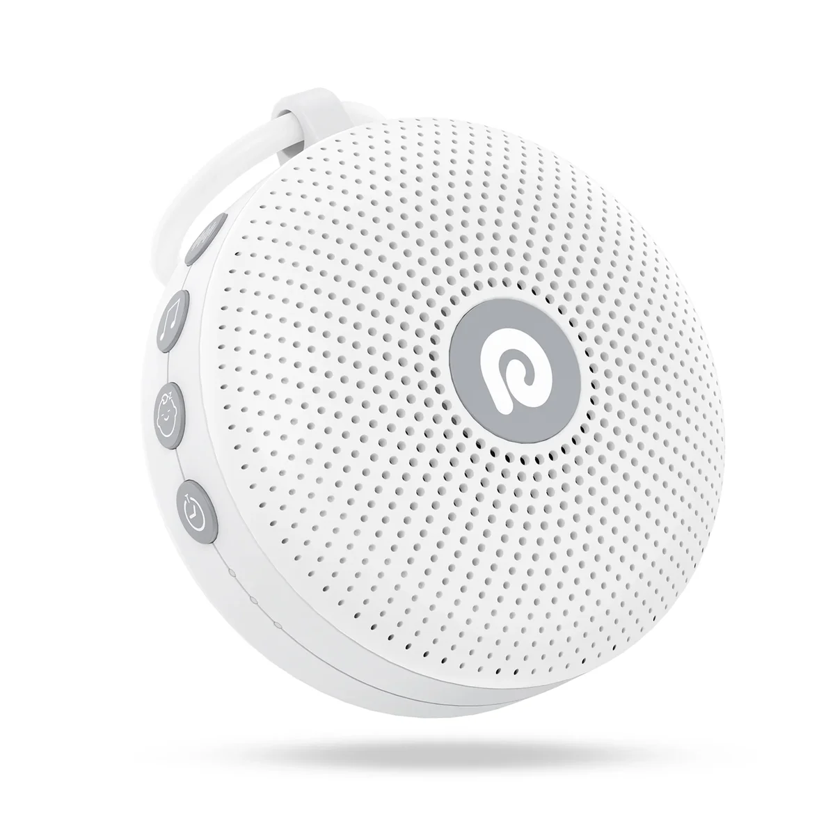 Dreamegg D11 Max slight front-left angle with lanyard loop and compact disc form factor visible