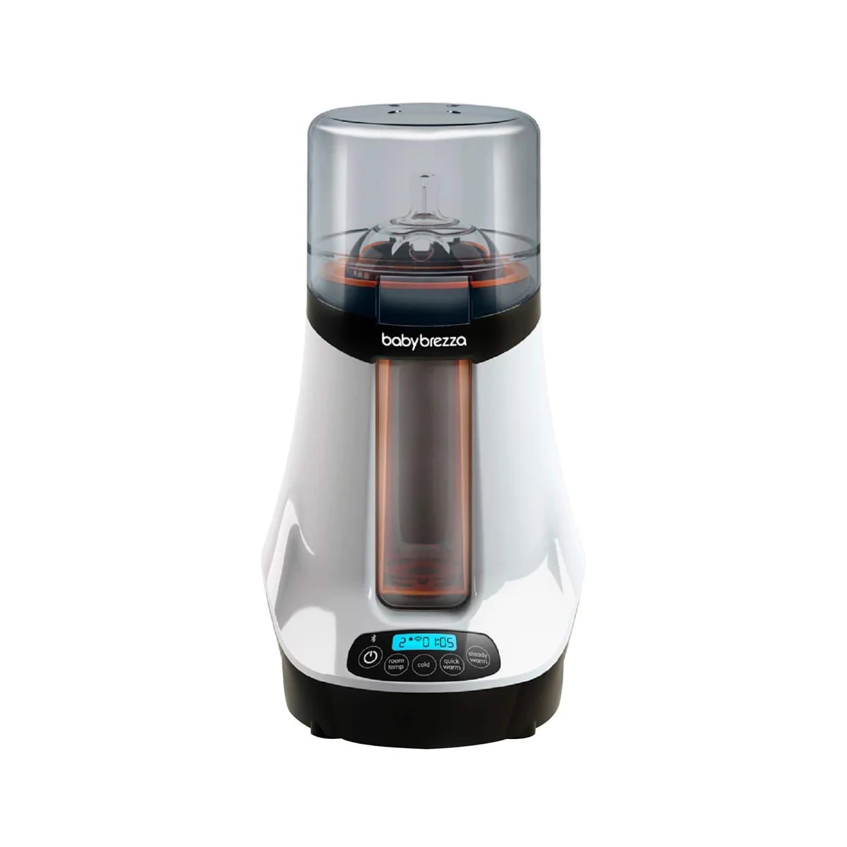 Baby Brezza Safe & Smart Bottle Warmer front view on white background