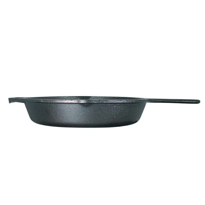 Lodge Classic 10.25-inch cast iron skillet in side profile, showing the pan depth and handle silhouette on a white background