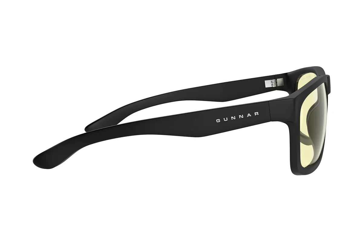 Gunnar Optiks Intercept side profile showing temple arm and GUNNAR branding