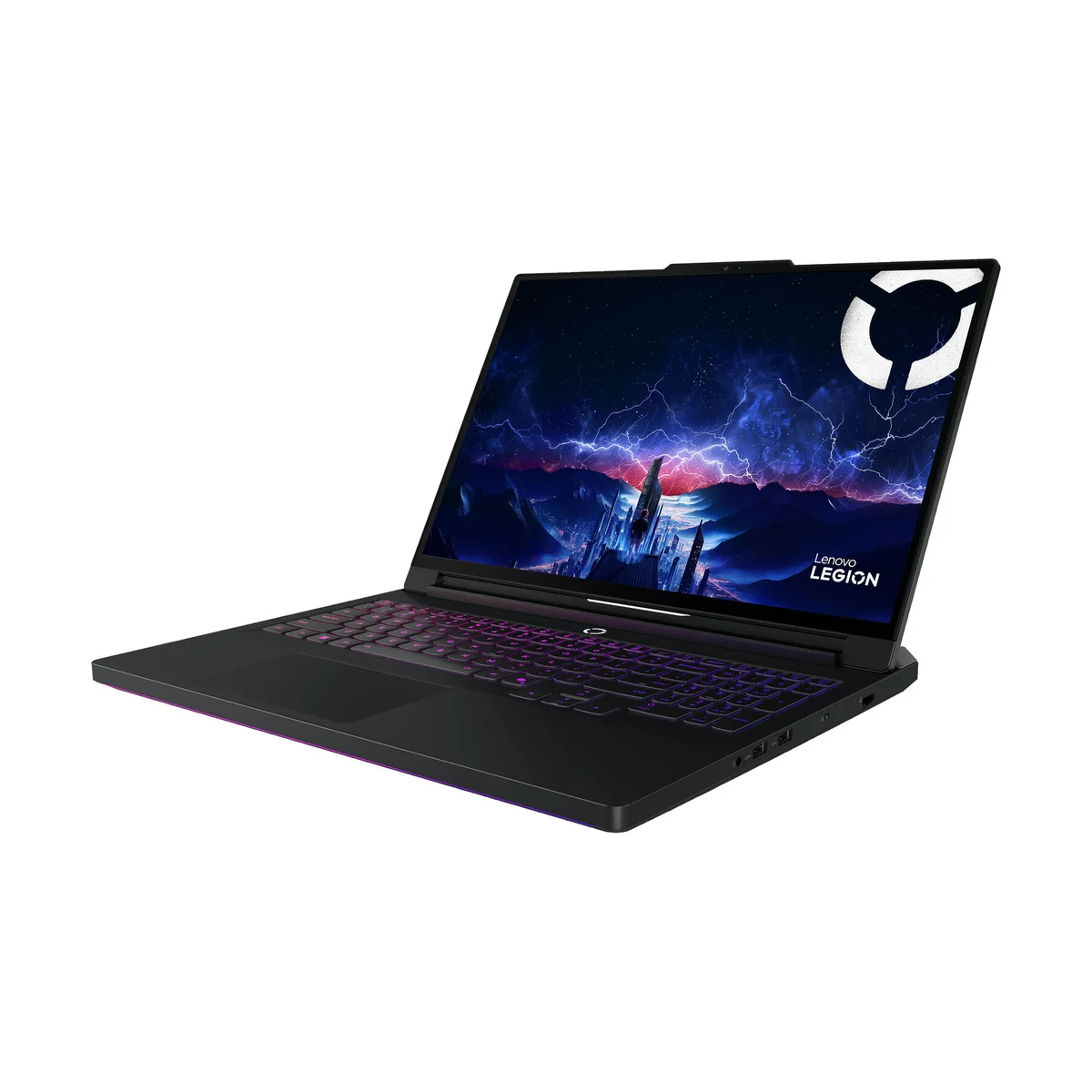 Lenovo Legion Pro 7i Gen 10 three-quarter right-side angle showing the rear exhaust vents and right-side ports