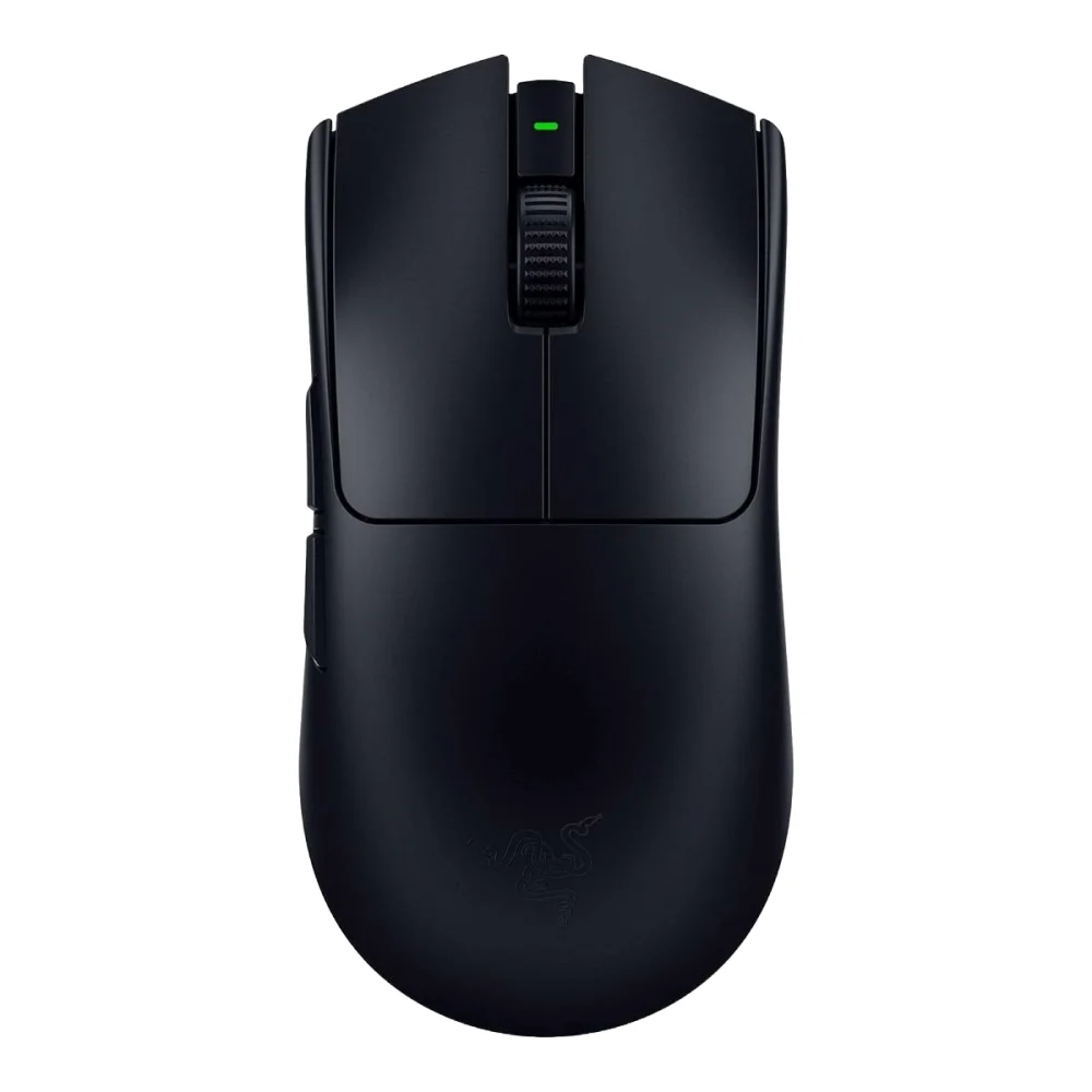 Razer Viper V3 Pro top-down view showing symmetrical shape, scroll wheel, and Razer logo