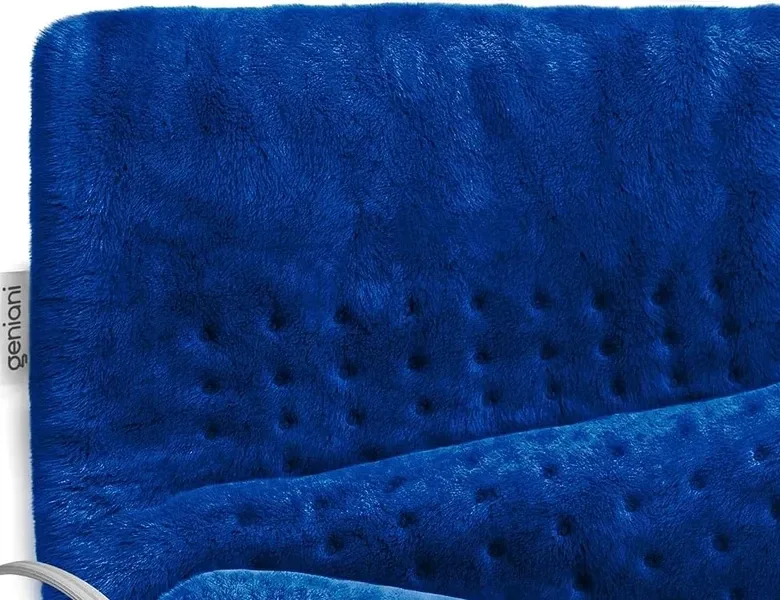 GENIANI heating pad folded showing micro-plush fabric texture