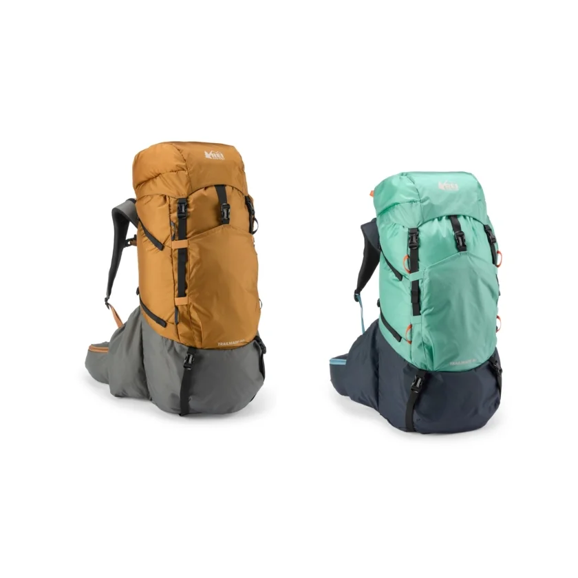 REI Co-op Trailmade 60 Pack in two colorways side by side
