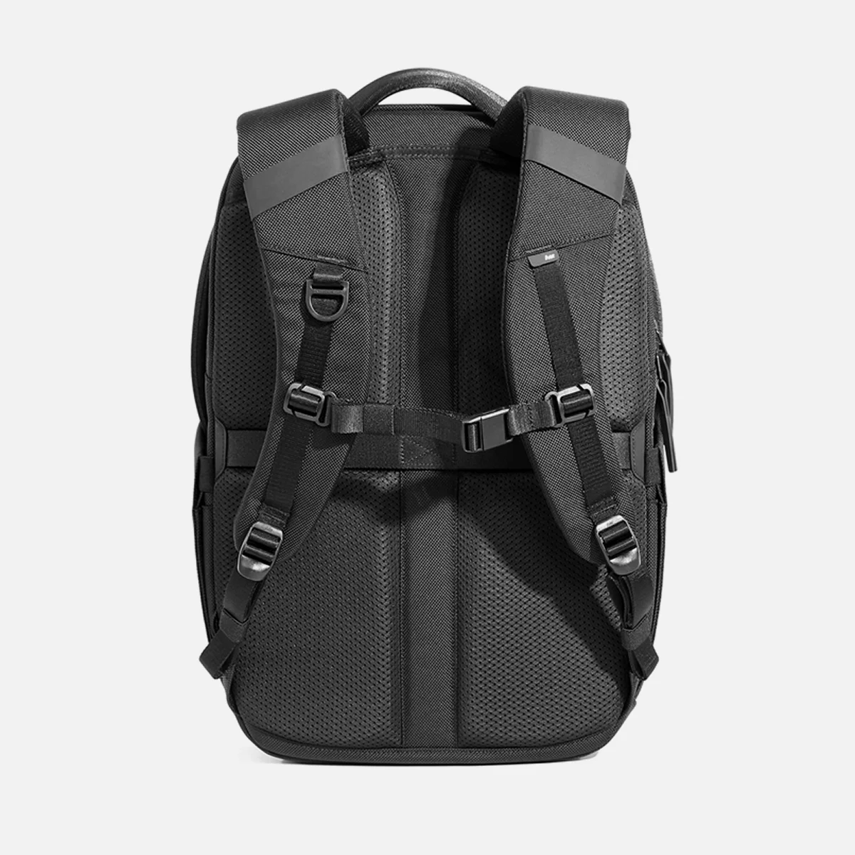 Aer City Pack Pro 2 - back panel showing padded harness, mesh backing, and sternum strap