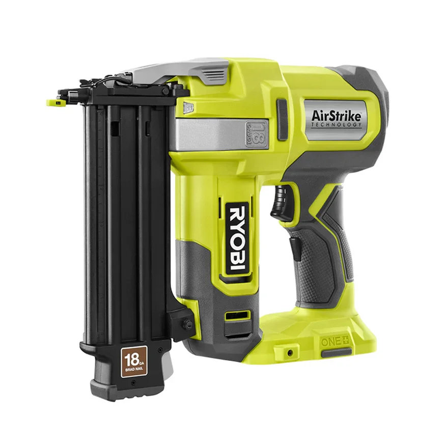 Ryobi ONE+ 18V AirStrike 18-Gauge Brad Nailer P321 three-quarter view on white background