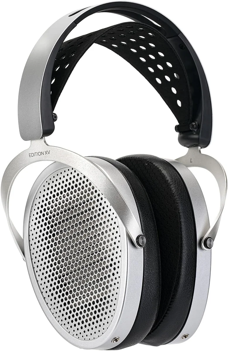 HiFiMan Edition XV open-back planar headphone, front 3/4 view