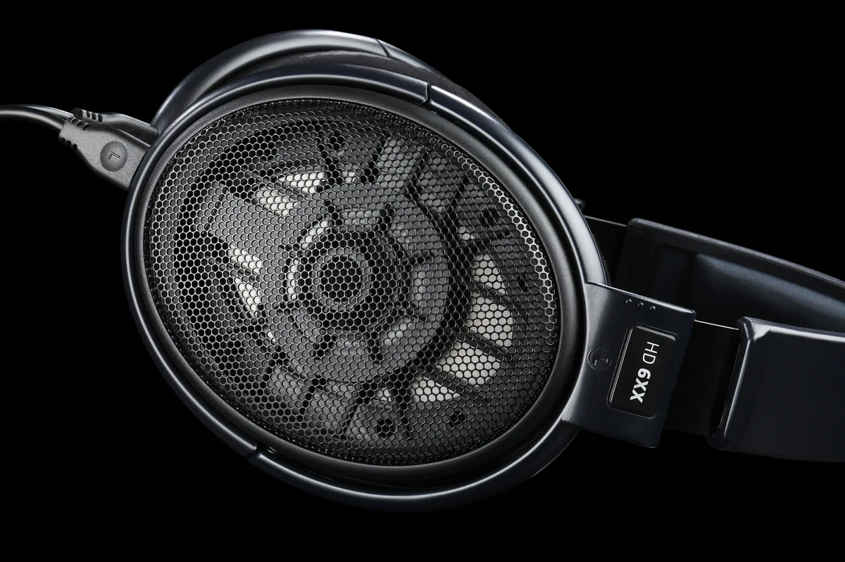 Sennheiser HD 6XX earcup and velour pad close-up