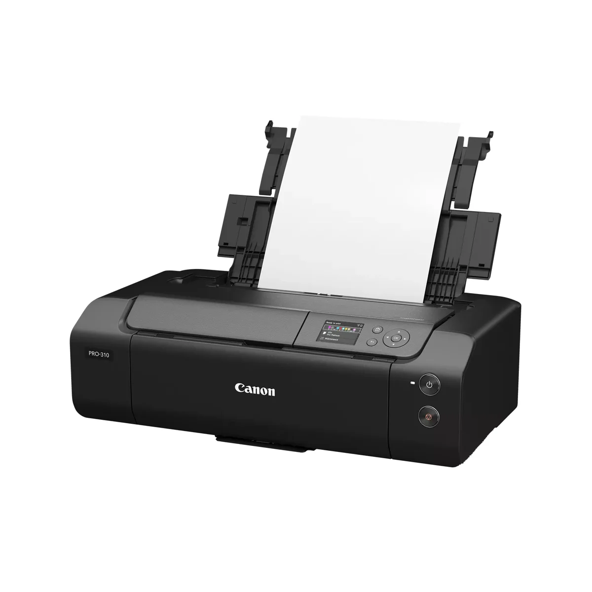 Canon imagePROGRAF PRO-310 with rear paper feed tray loaded