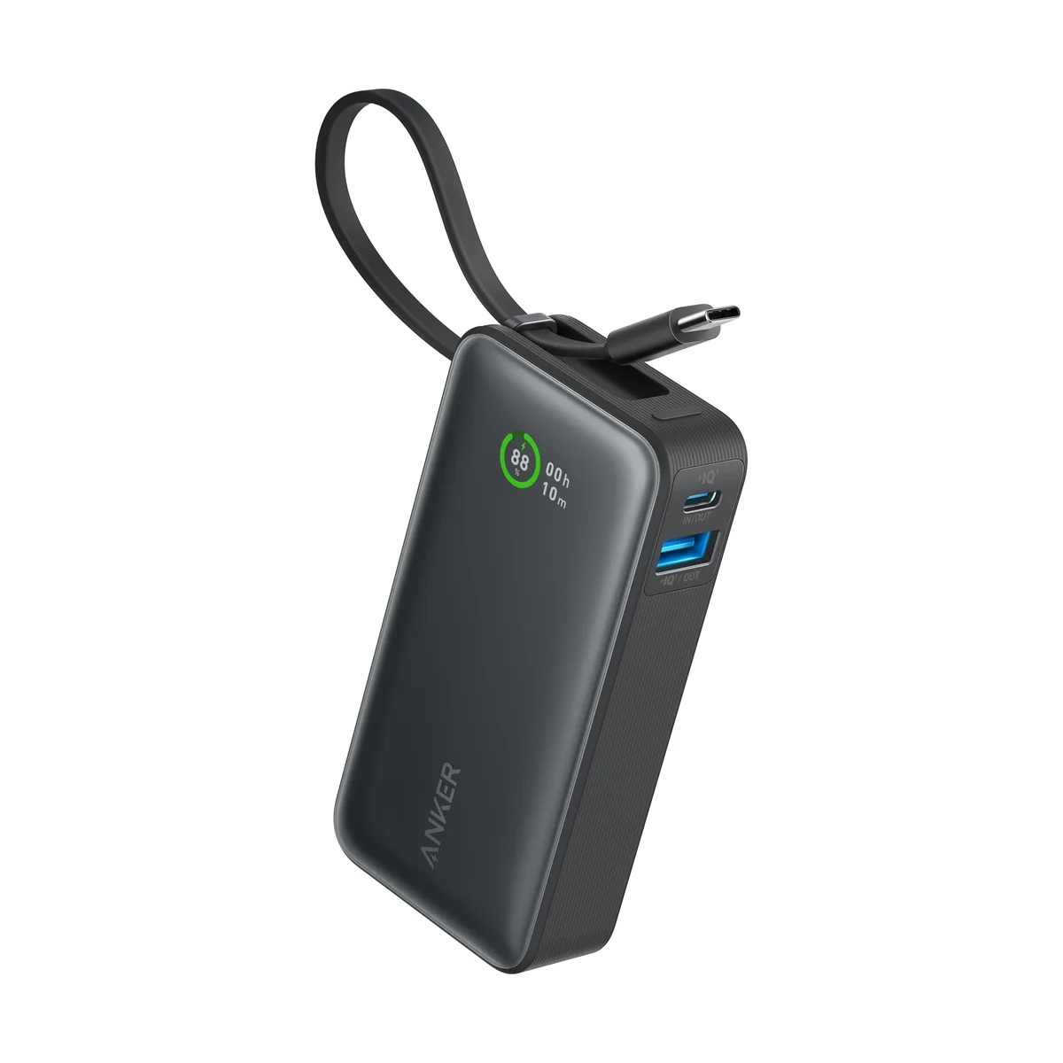 Anker Nano Power Bank (10K, 30W, Built-In Cable)