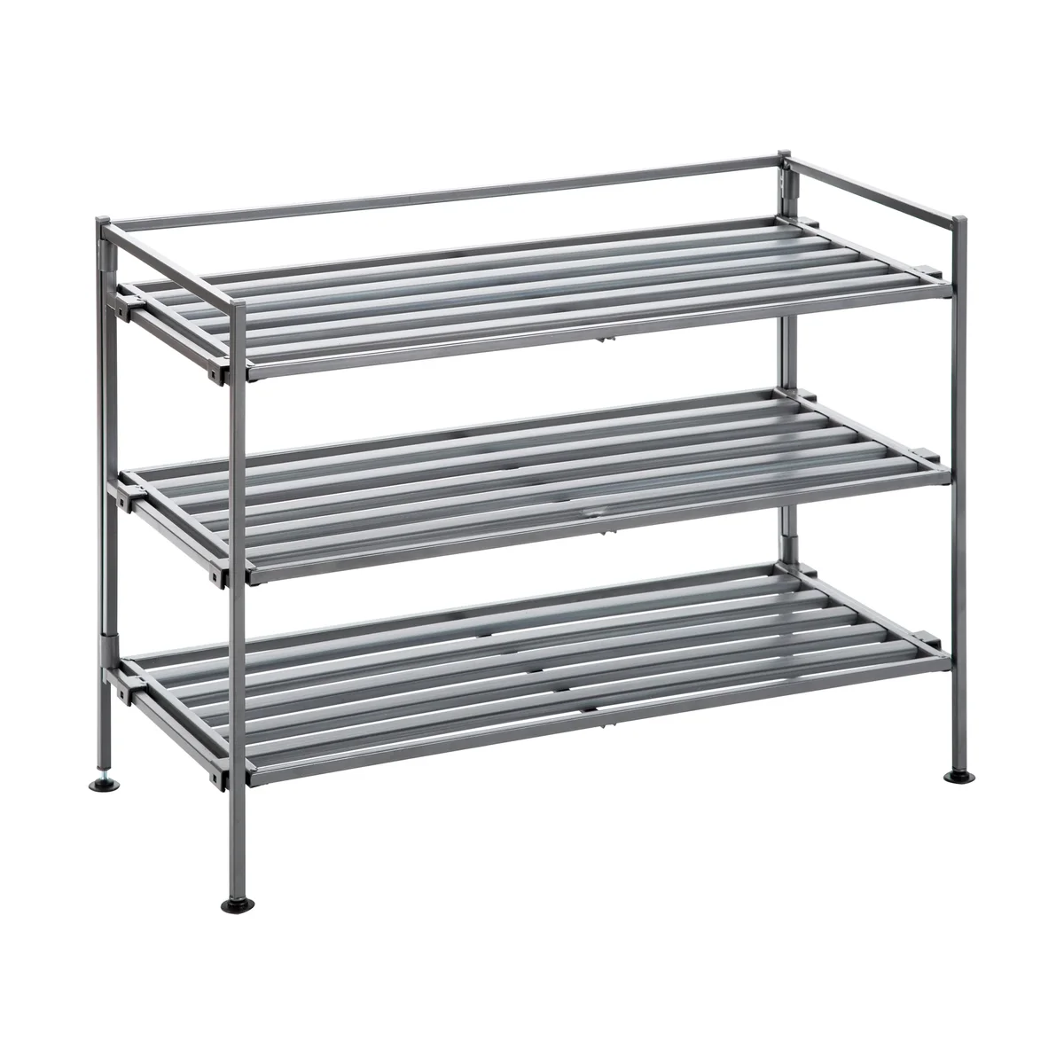 Seville Classics 3-Tier Resin Slatted Shoe Rack