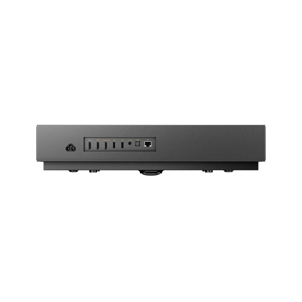 Formovie Cinema Edge rear panel showing HDMI, USB, optical, and Ethernet connectivity ports