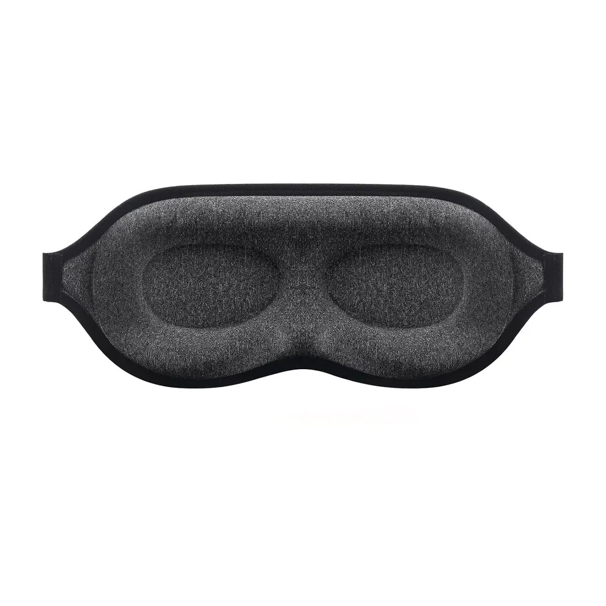 Interior view of the MZOO 3D Contoured Sleep Mask showing the deep molded eye cups and raised nose bridge that keep pressure off the eyes