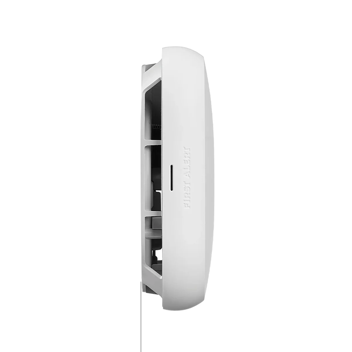 First Alert SC5 alarm side profile showing the low-profile housing and vent ridges