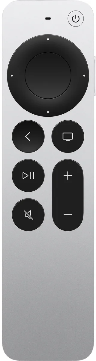 Apple Siri Remote 3rd generation close-up front view showing clickpad and controls