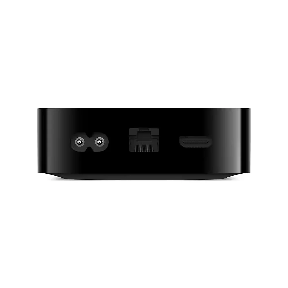 Apple TV 4K 3rd generation rear panel showing power, Ethernet, and HDMI ports