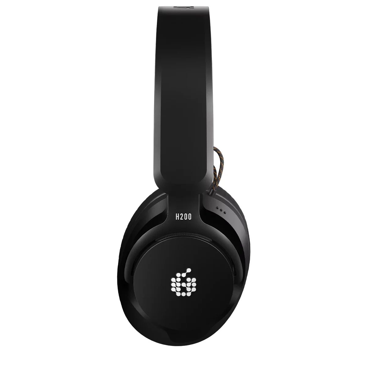 ADAM Audio H200 studio headphone right side profile showing the ear cup vent detail and headband hinge
