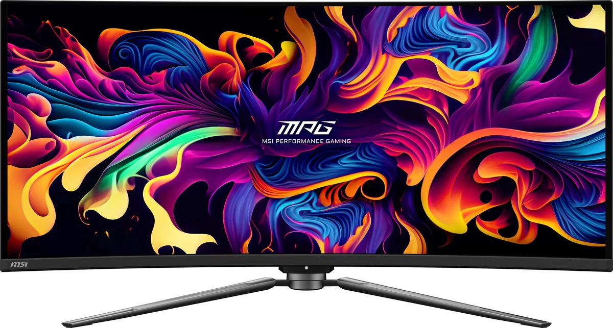 MSI MPG 341CQPX QD-OLED 34-inch curved ultrawide monitor front-facing view