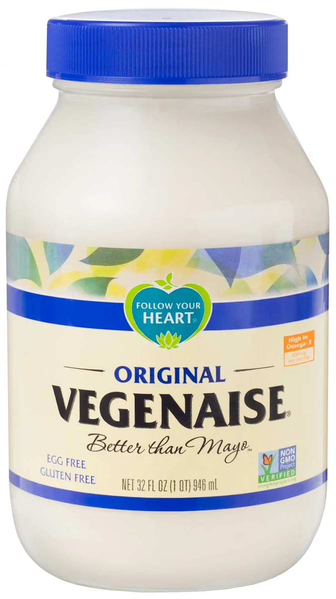 Follow Your Heart Original Vegenaise older label design with blue lid
