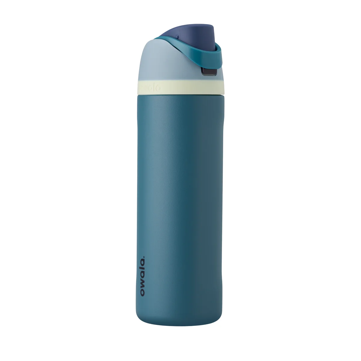 Owala FreeSip 24 oz Denim water bottle three-quarter view